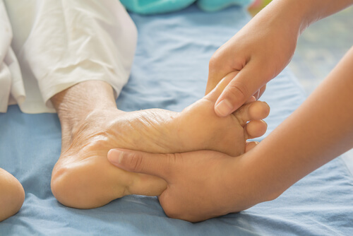 elderly foot massage